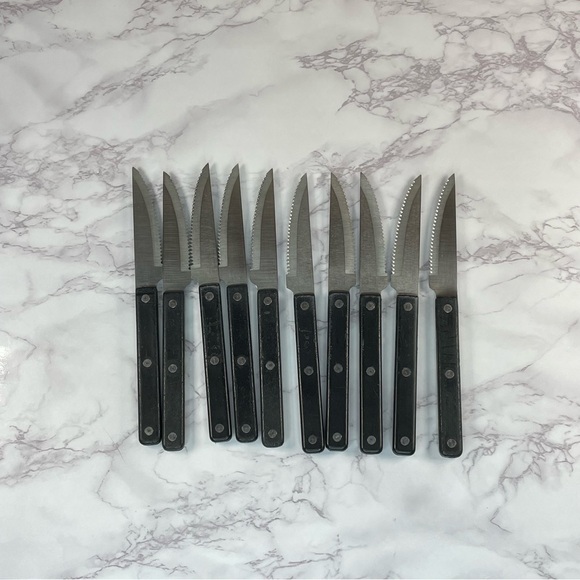 Set of 10 Stainless Steel Knives - Picture 1 of 2